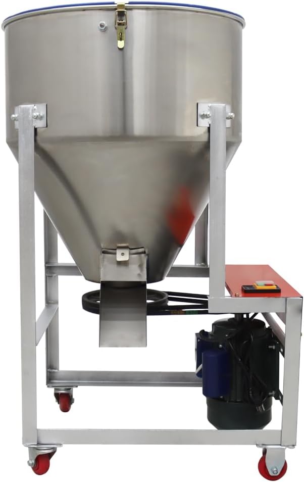 Dry Powder Mixer Blender Feed Mixing Machine 165lbs Dry&Wet Powder Mixer Particle Granule Blender Stainless Steel 110V 3KW