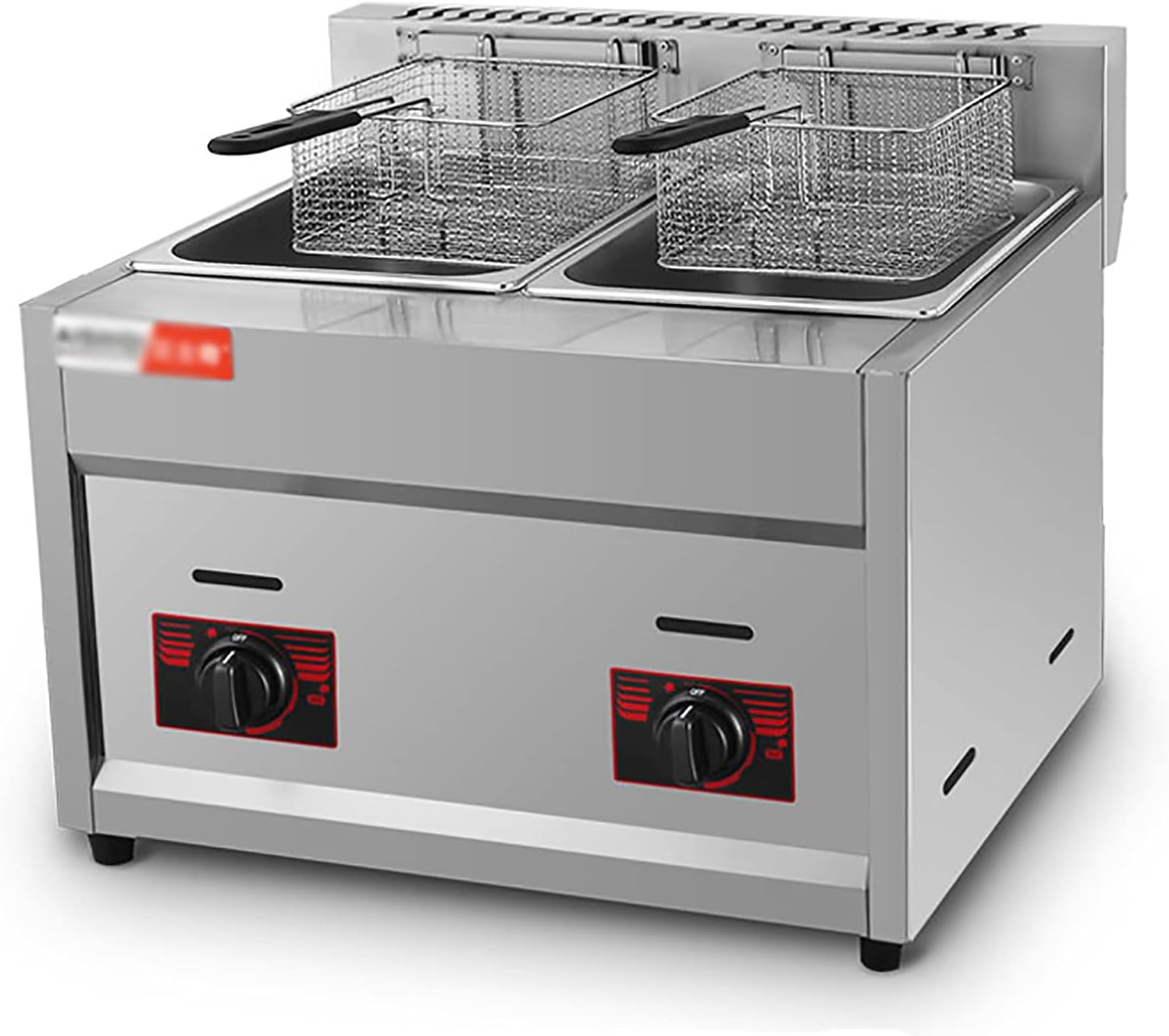 Commercial Gas Fryer, Stainless Steel High Capacity Professional Outdoor Cooker for Fry ?Restaurants Supermarkets Fast Food Stands (12L) ()