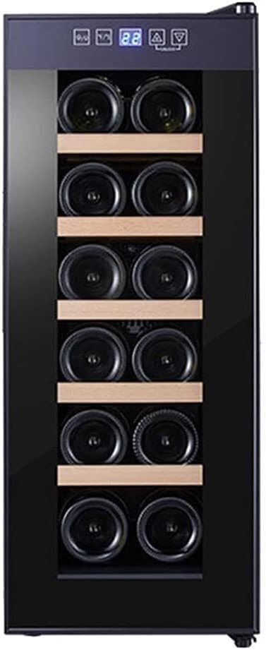 35L Wine Cooler, 12-Bottle Constant Temperature Refrigerator, Independent Wine Cellar for Household Beverage Storage, Wind Cooling,