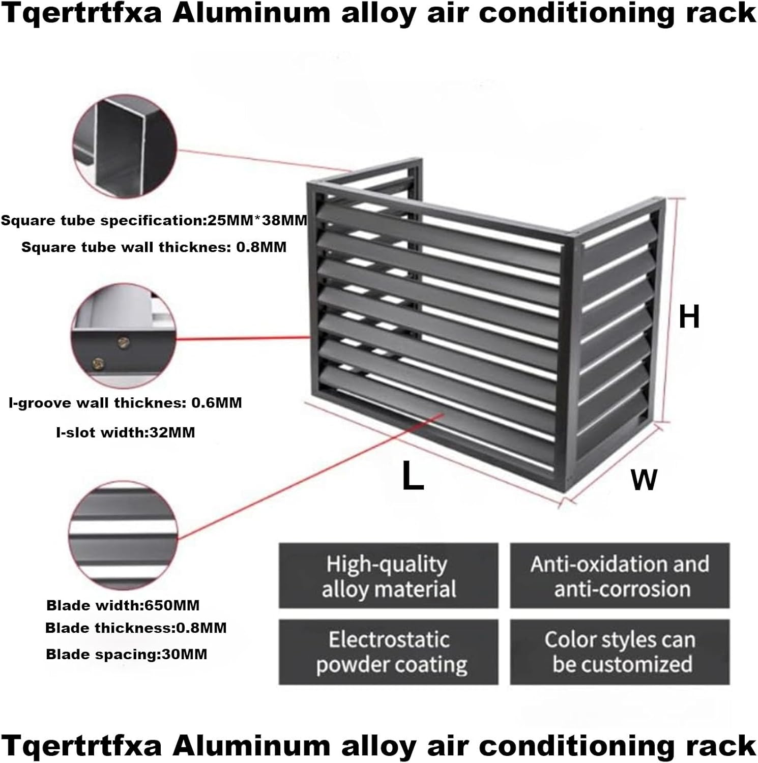 Aluminum Mini Split Air Conditioner Cover Heat Pump Cover for Outside Units White Louver Fence to Hide Air Conditioner Indoor and Outdoor Use