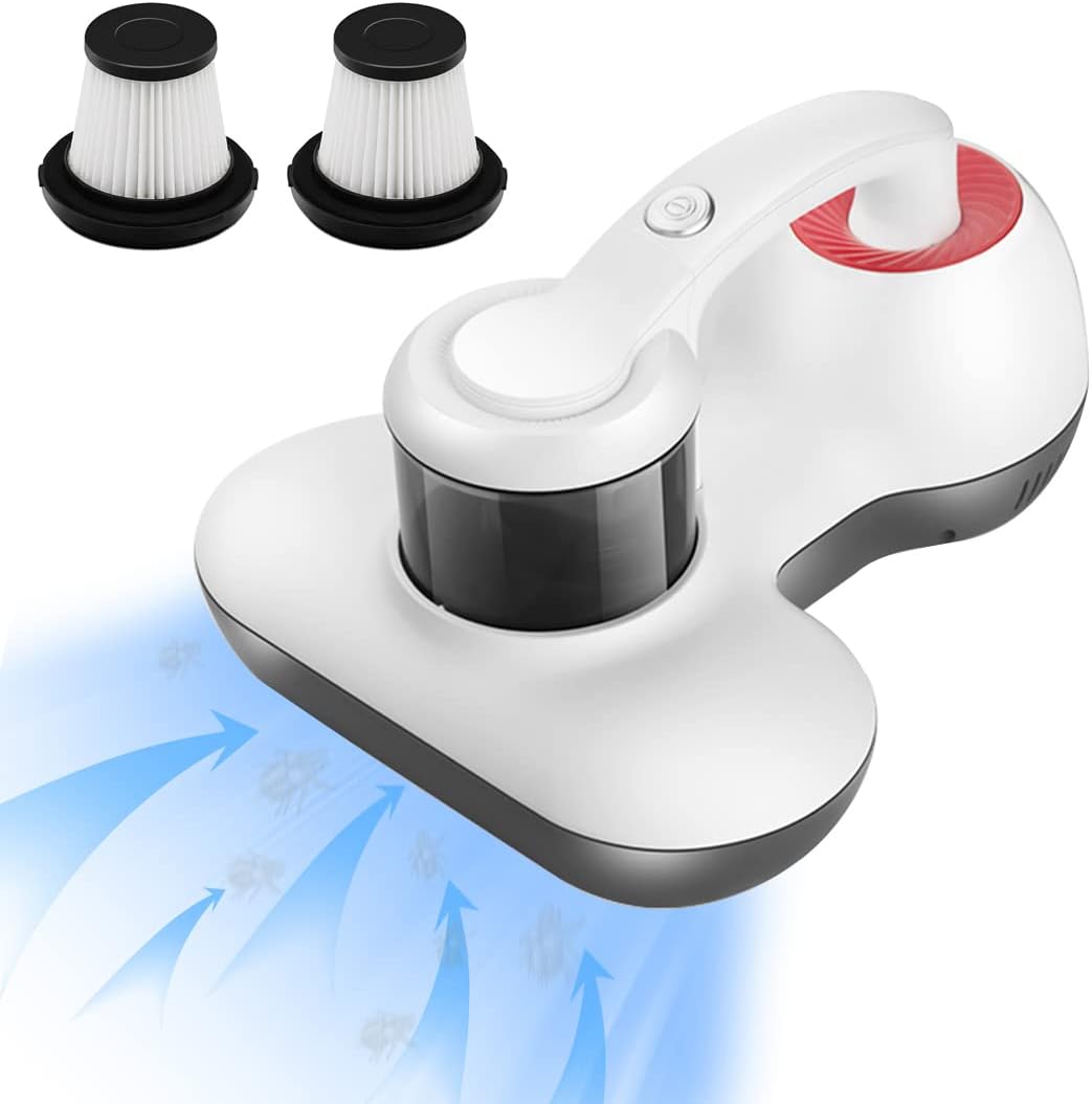 Mattress Vacuum Cleaner, UV Bed Vacuum Cleaner 12KPa Handheld Vacuum Upgraded Effectively Clean Up Bed, Pillows, Cloth Sofas, Carpets and Ther Fabric Surfaces