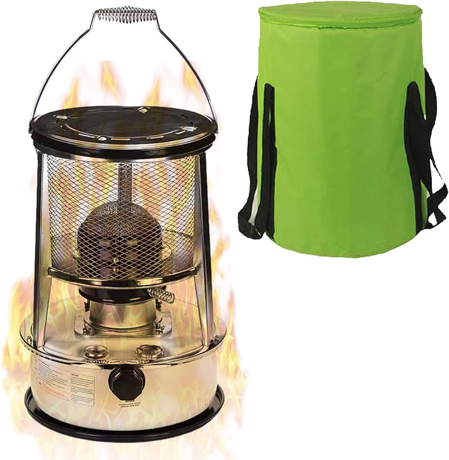 Household Heating Burner With Carry Bag White Red Kerosene Oil Heater Outdoor Camp Stove For Heating Cooking Boiling Water(6L/White)