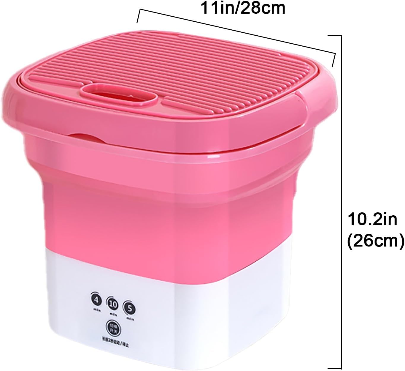 Small Washing Machine Portable， Washer Machine， for Apartments, Dorm, Camping, RV, Travel Laundry (Color : Pink)