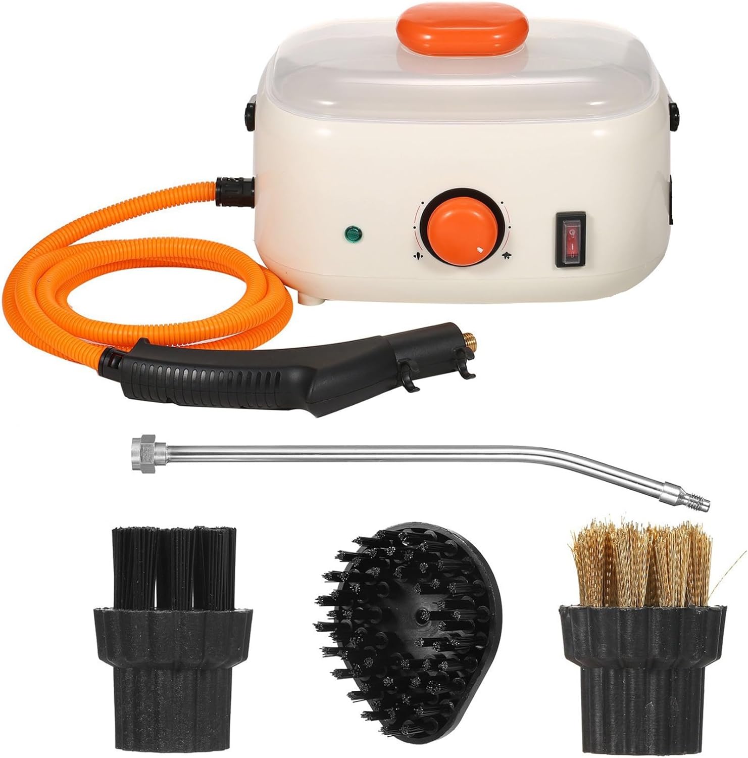 Handheld Steam Cleaner Machine 2500W, 1500ML Water Tank Multifunction Portable Electric Steam Cleaning Cleaner with 3 Brushes, High Temperature Fast Heating Steamer for Car Bathroom and Floor Tiles