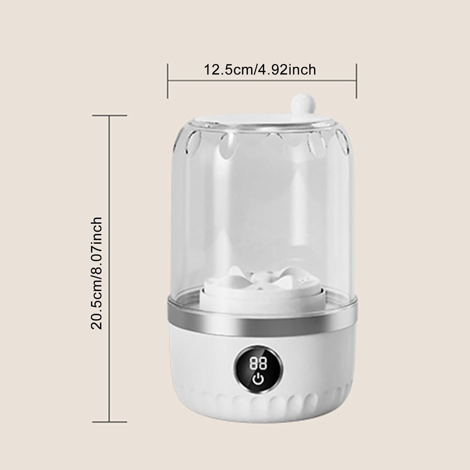 Underwear Washer, Portable Rechargeable Mini Washing Machine for Underwear, Cordless Small Laundry Machine for Underwears Socks, Mini Design for Apartment Camping Travel