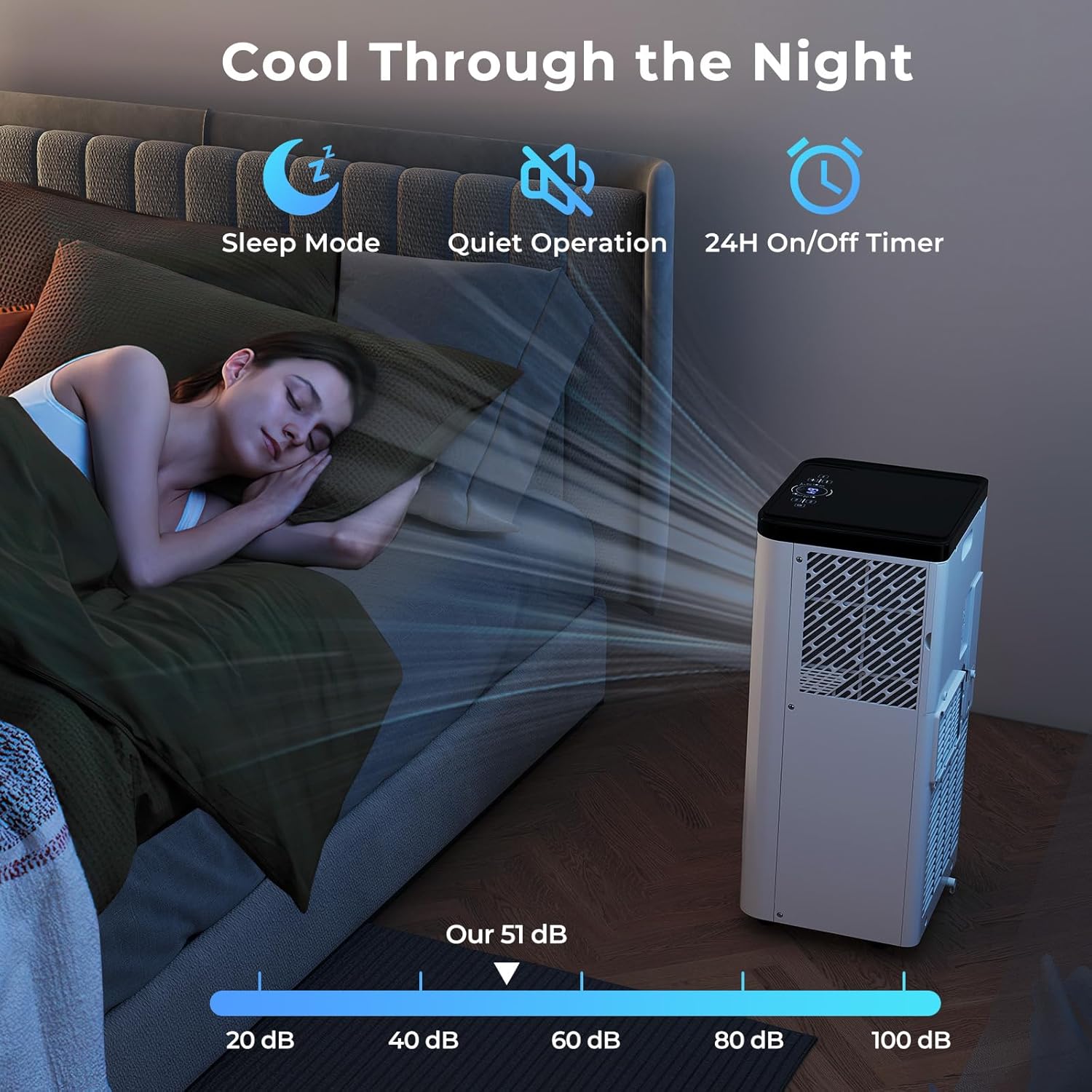 COSTWAY 10000 BTU Portable Air Conditioner, 3 in 1 AC Unit w/Sleep Mode, 24H Timer, LED Display, Remote Control & Window Kit, Energy-saving Air Cooler for Rooms up to 450 Sq.Ft (10000 BTU)