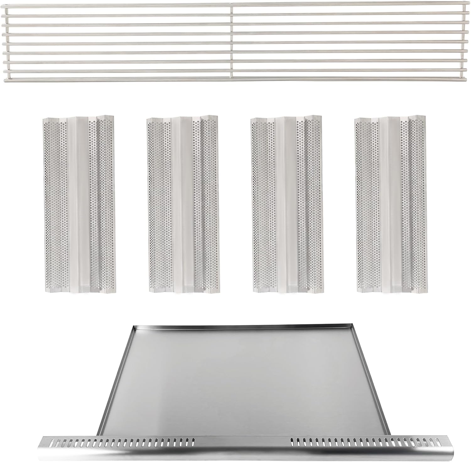Grill Heat Plates, Warming Rack, Drip Pan for Blaze 32inch 4 Burner Grill
