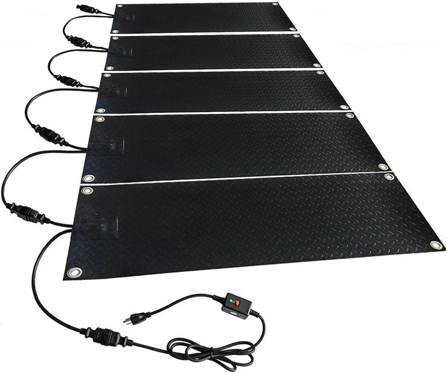 Heated Snow Melting Mats for Entrances, Outdoor Non-Slip Heated Outdoor Walkway Mat Driveway Pad, Winter Snow Mat,Winter Removal and Ice Melt Products,10x48'',5 Pcs