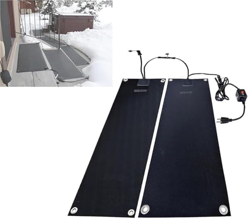 Heated Outdoor Mats for Winter Walkways - Snow Melting Mats for Ice Melt, 10x15inch-2 Pieces