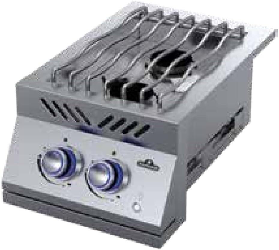 Napoleon Built-In Component - BIB12RTNSS - Dual Drop-In Range Style Burner, BBQ Grill, Marine Grade Stainless Steel, Natural Gas, 12-inch Burner, JETFIRE™ Ignition, Easy To Light, Ergonomic Knob, Backlit Knob