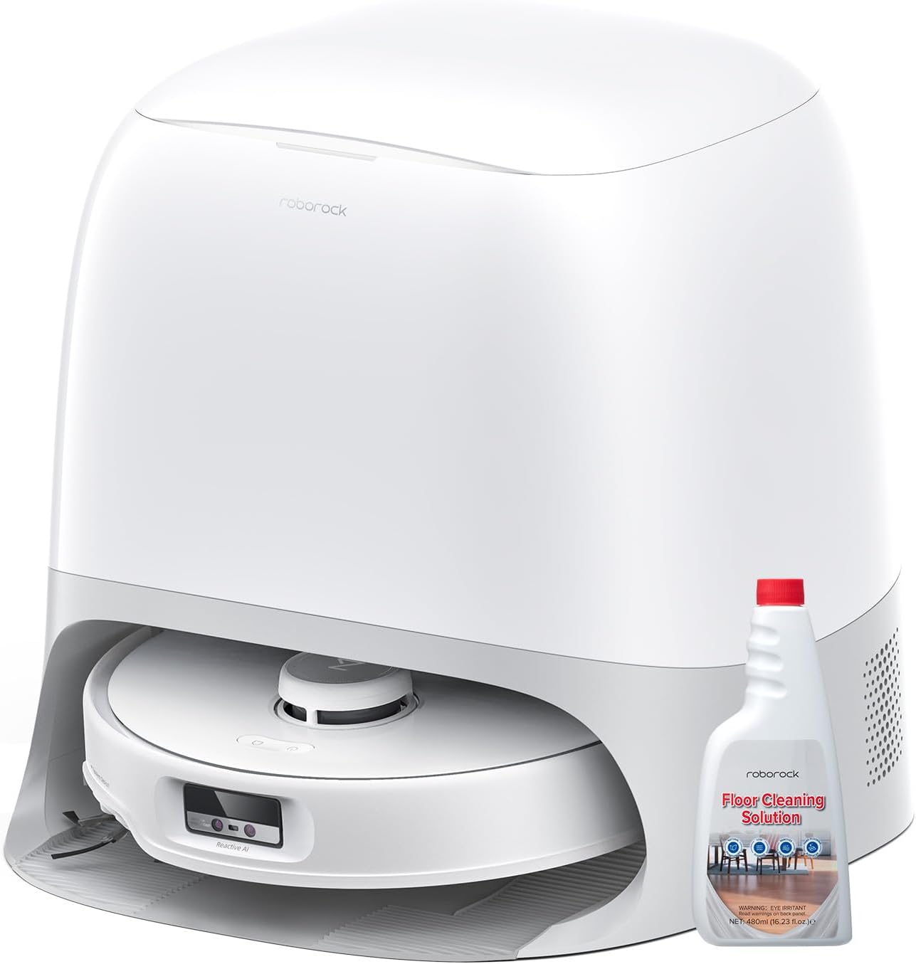 roborock Qrevo Curv Robot Vacuum and Mop with Cleaning Solution Bundle