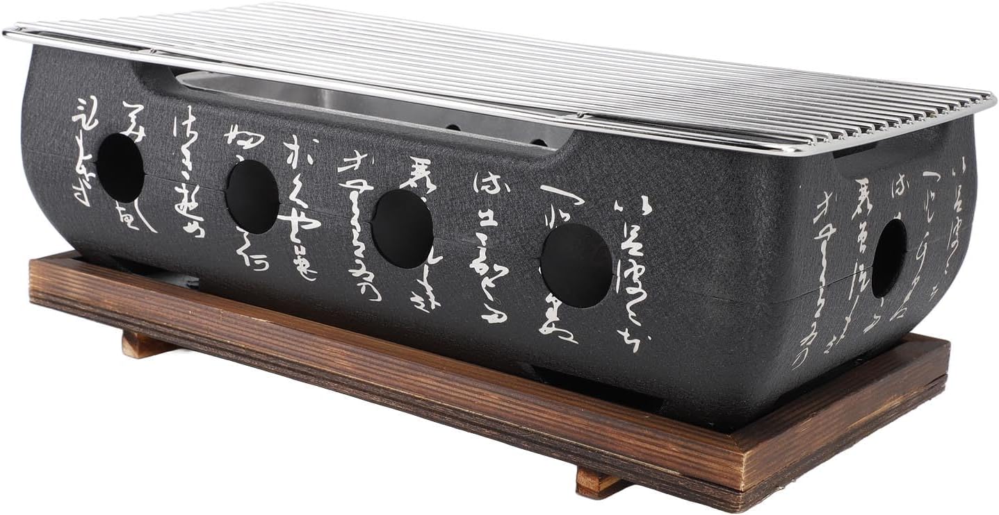 GOTOTOP Hibachi Grill, Japanese Charcoal Grill with Aluminum Design, Even Heat Distribution and Versatile Cooking for Outdoor Camping and Picnics (XL)