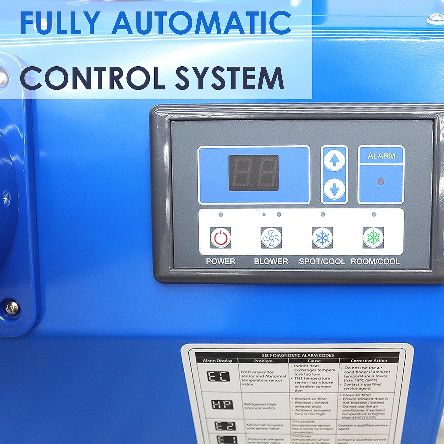 Portable Air Conditioner 22,178 BTU Industrial Spot Cooler Air Conditioner 910m³/h Mobile Outdoor Indoor Cooling Aircon with Three Column 220V 2400W