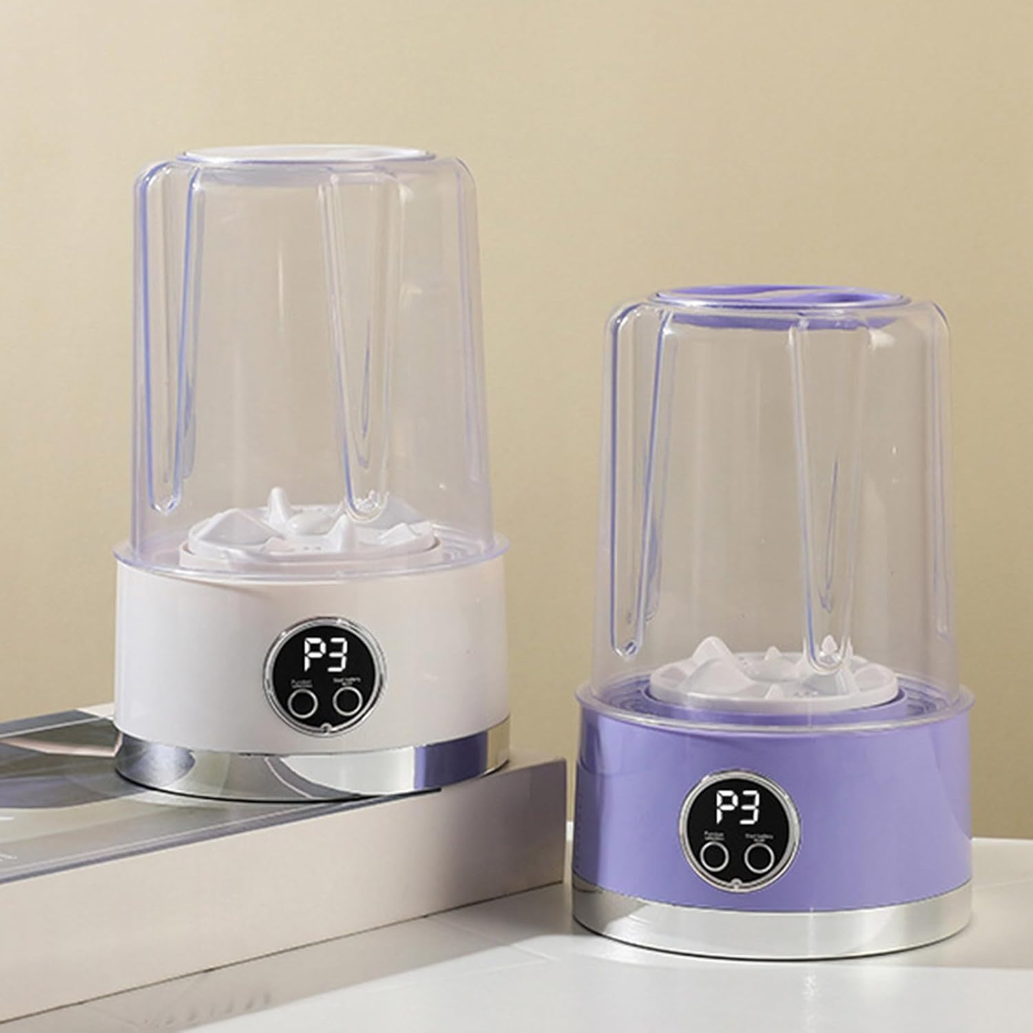 2025 New Mini Washing Machine, Portable Washing Machine, Rechargeable 4000mAh Cordless Mini Washer with Gentle Cycle, Fits Bras/Underwear/Socks for Travel, Camping (White)