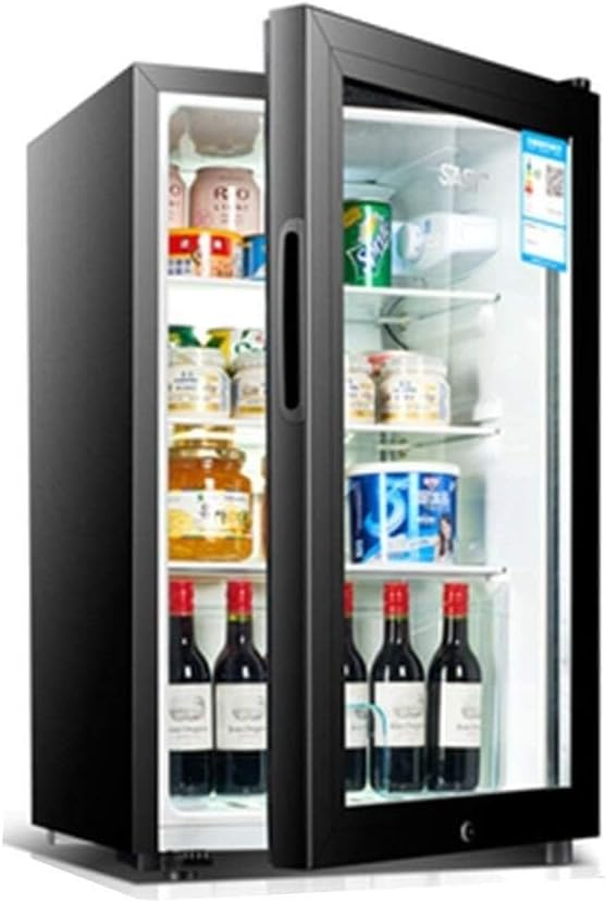 90L Wine Cooler, Adjustable Temperature Party Refrigerator, Silent & Beverage & Food Fresh-Keeping Cabinet, Black, 68cm(68 * 44 * 45cm)