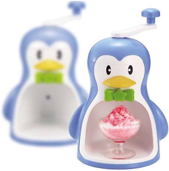 Electric Ice Crusher Penguin Ice Crusher White Bear Shaved Ice Machine Household Manual Smoothie Machine Continuous Smoothie Machine Kitchen Machine (Color : Gold)