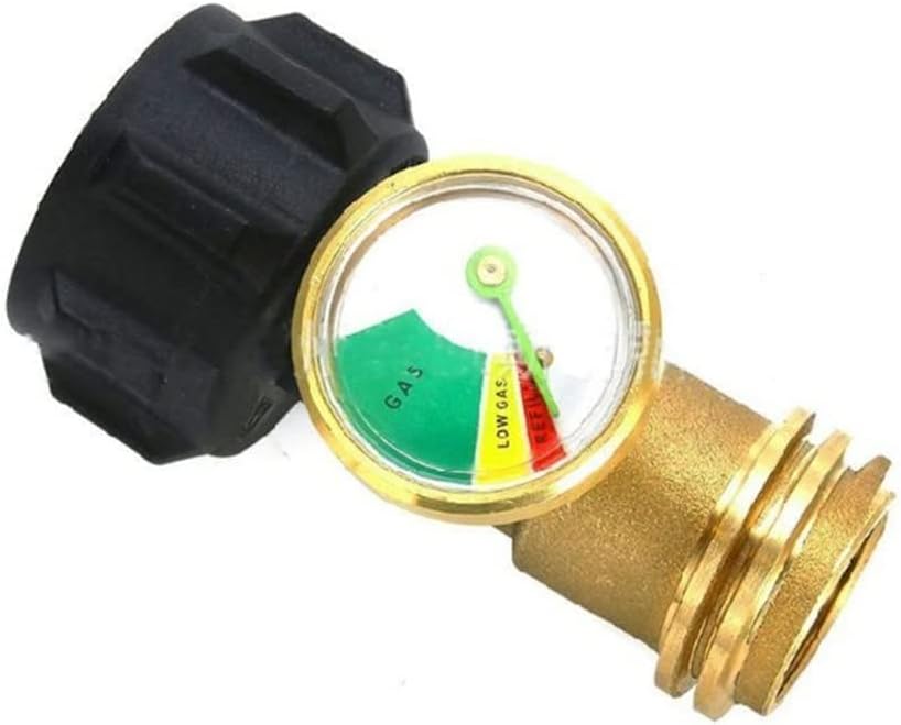 Propane Tank Gauge Level Indicator Leak Detector Pressure Meter for Gas Grill Tank Adapter