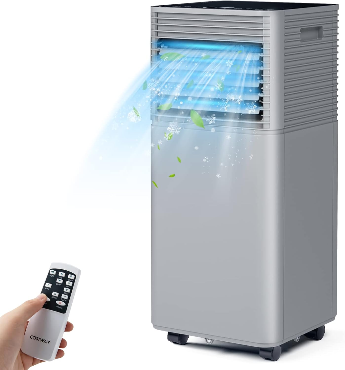 ARLIME Portable Air Conditioners, 8000 BTU AC Unit Cools up to 230 sq. ft. Freestanding Air Cooler w/Fan & Dehumidifier, Remote Control, Window Mount Kits for Home Office