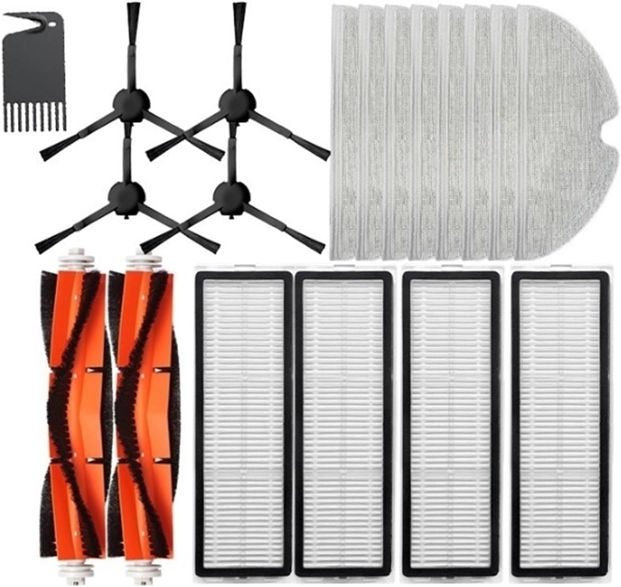 Compatible for XiaoMi，MI Robot Vacuum Mop 1T 2 Pro Plus，STYTJ02ZHM，Vacuum Cleaner Parts，Water Tank，Main Brush，Accessories (Color : 11)