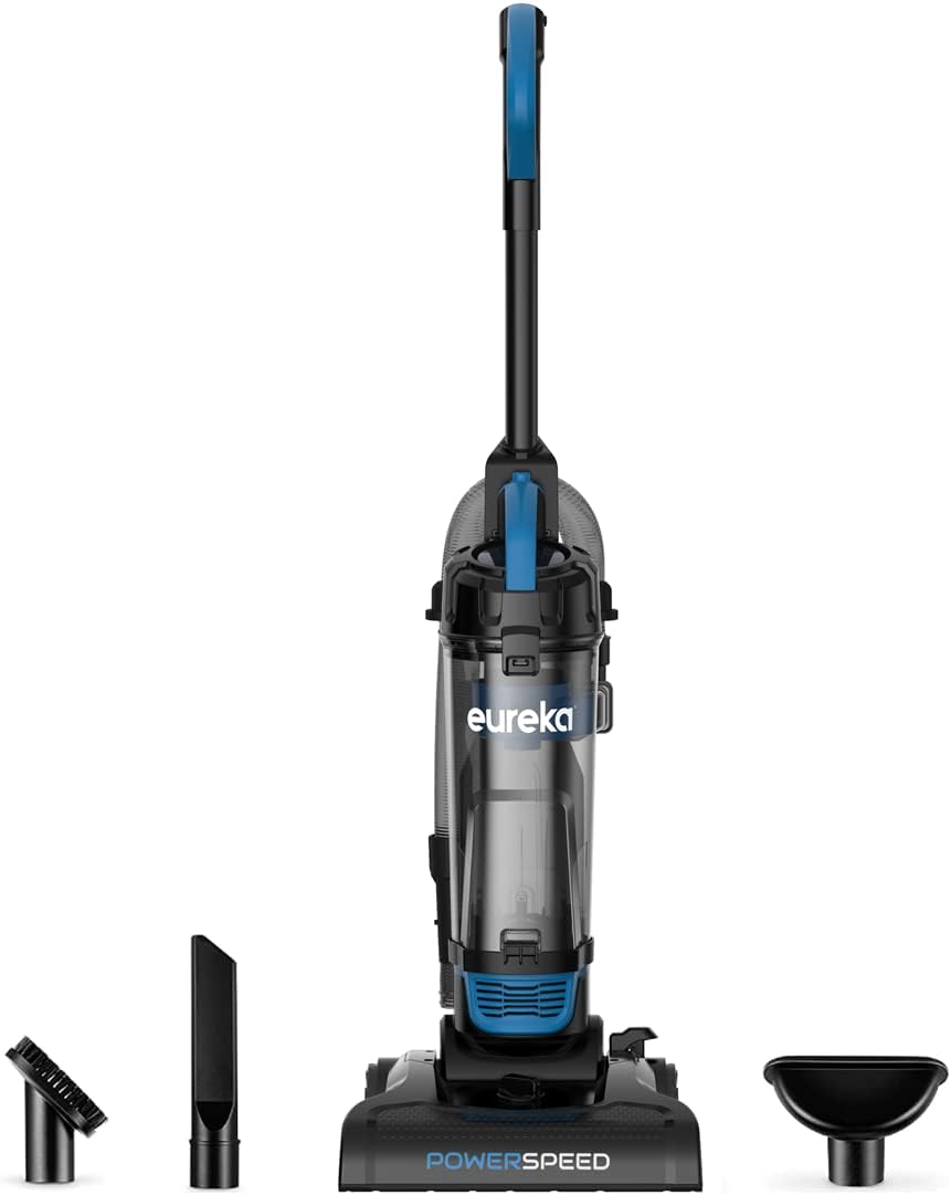 Eureka NEU185 PowerSpeed Upright Vacuum Cleaner Carpet and Floor, Lightweight Powerful Bagless Upright Vacuum with Washable Filter, Black