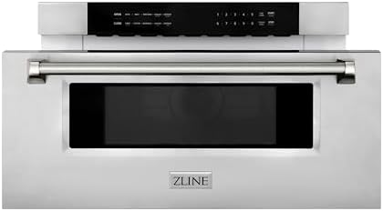ZLINE Autograph Edition 30 in. 1.2 cu. ft. Built-in Microwave Drawer in Stainless Steel and Polished Gold Nickel Handle (MWDZ-30-KPN)