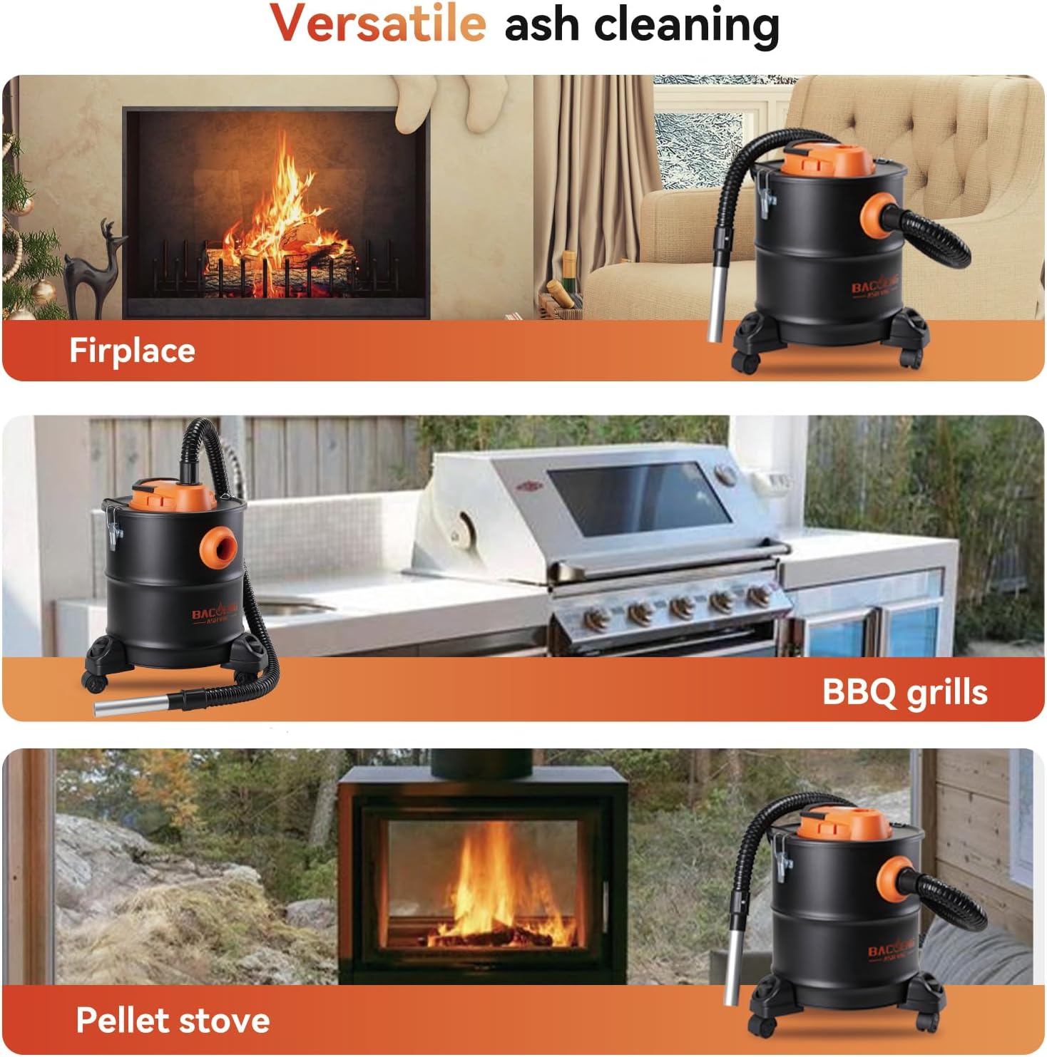 BACOENG Ash Vacuum and Filter Kit