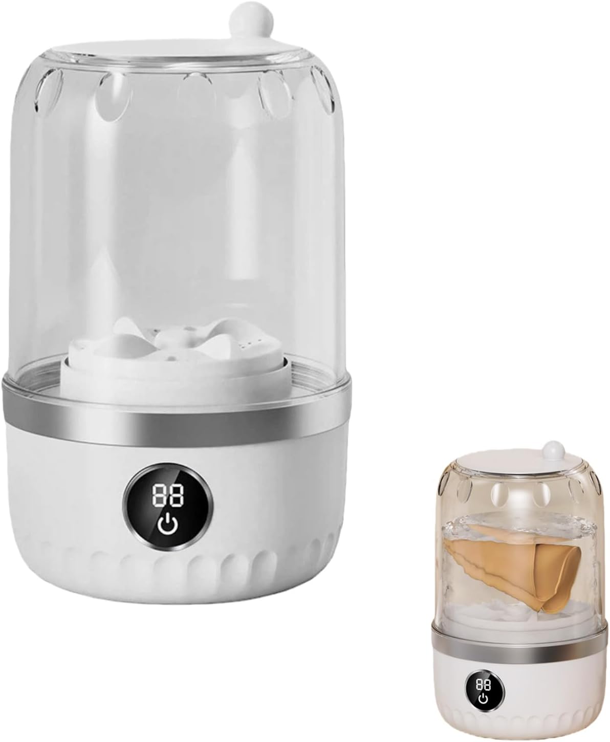 Portable Mini Underwear Washer, 3000mAh Rechargeable Cordless Washing Machine for Socks/Lingerie, USB Charging, 2 Cleaning Modes, Waterproof, Ideal for Dorm/Travel/Home