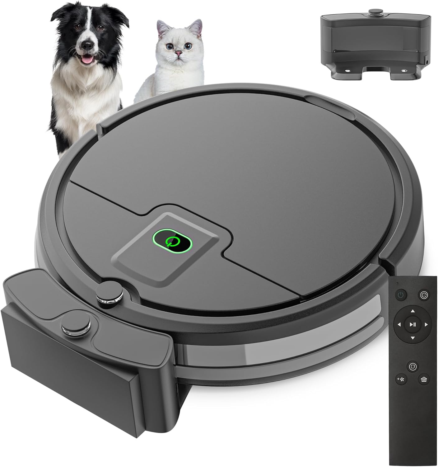 Robot Vacuum,Upgraded 2900Pa Super Thin Robotic Vacuum, 120Mins Max, Tangle Free, Automatic, Quiet Cleaning Robot Vacuum Cleaner for Pet Hairs,Dust,Hardwood Floors & Low-Pile Carpets