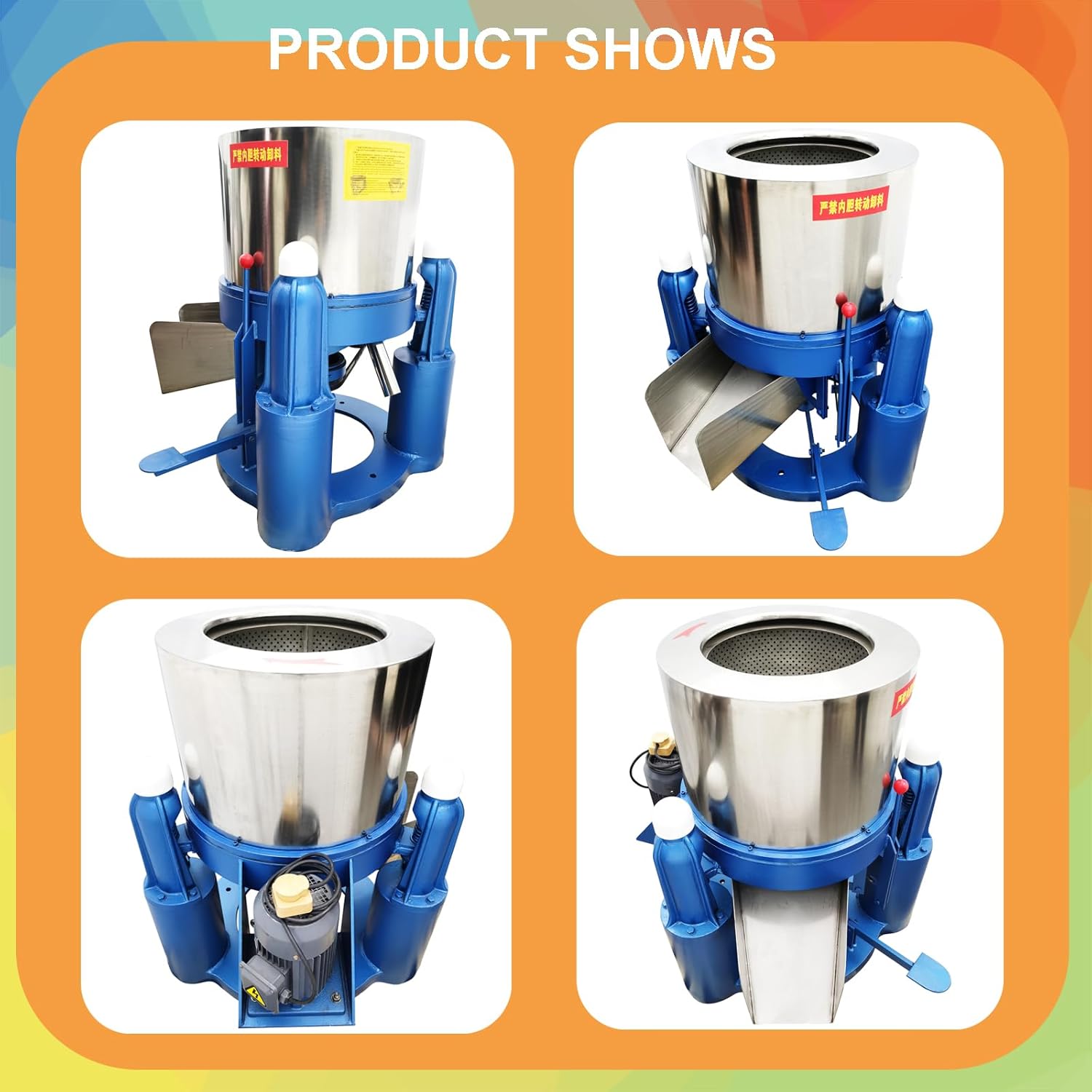 Industrial Centrifuge Hydro Extractor Dryer Machine 110LB Laundry Spin Dryer Extractor Stainless Steel Cloths Dewatering Machine Biomass Oil Extraction Solid-liquid Separator 3000W 220V