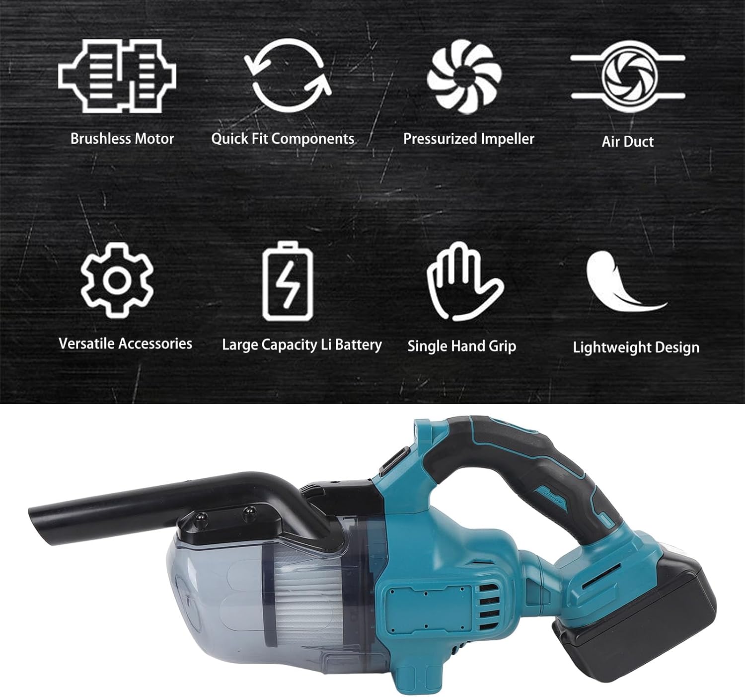 Cordless Vacuum Cleaners, 125AW Powerful Rechargeable Stick Vac for BL18 Series Li Battery, Versatile Attachments for Floor Carpet Car