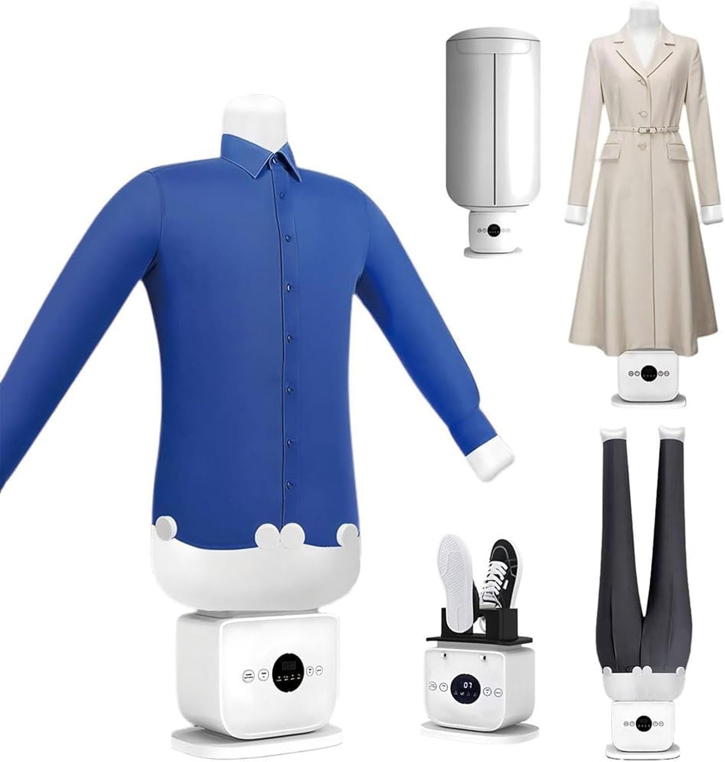 Automatic Shirt & Pants Ironing Machine,Gentle Airflow Technology,360° Without Spots Drying,Adjustable Heat & Timer
