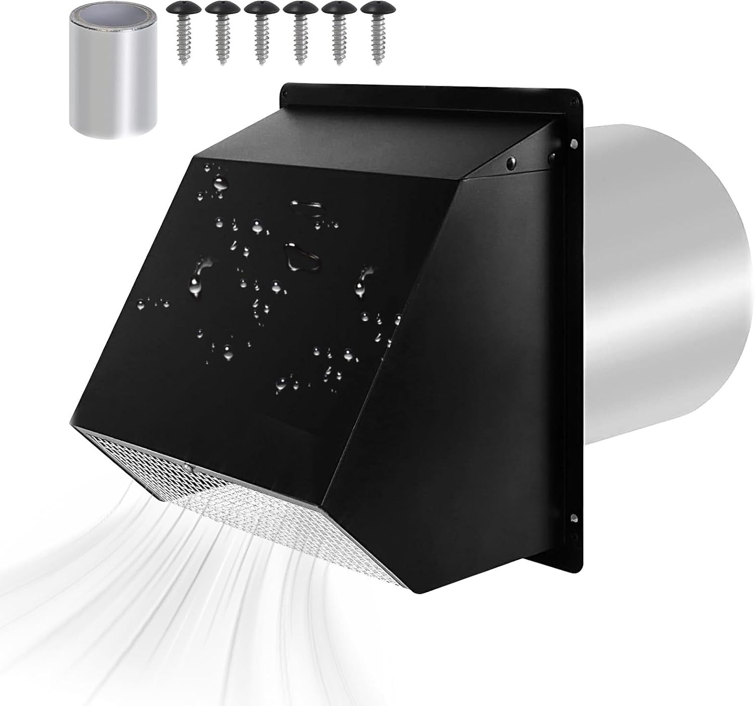 Outside Dryer Vent Covers for House - Dryer Exhaust Vent Cover | AC Parts Accessories for Laundry Range Bedroom Garage Foundation Kitchen Living Room Outside