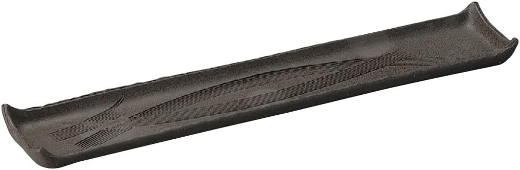Yamasita Craft 20606-018 Charcoal Fire Soil, 18.0 Long Plate, 3.9 x 21.1 inches (10 x 53.5 cm)