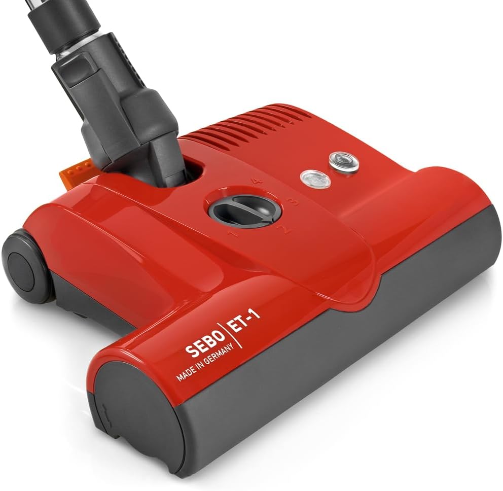 SEBO 9687AM AIRBELT K3 Premium Canister Vacuum Cleaner with 7-Year Motor Warranty, Comes with Powerful ET-1 Powerhead for Pets and Carpeting + Parquet Brush, 37-Foot Operating Radius, Made in Germany