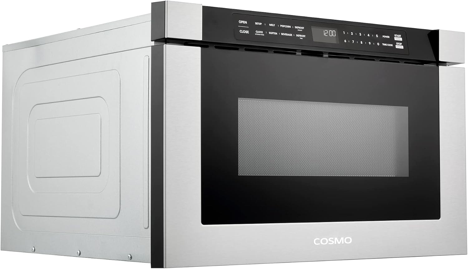 COSMO COS-12MWDSS-NH 24 in. Haven Collection 1.2 cu. ft. Built-in Microwave Drawer, Touch Controls, Defrosting Rack in Stainless Steel