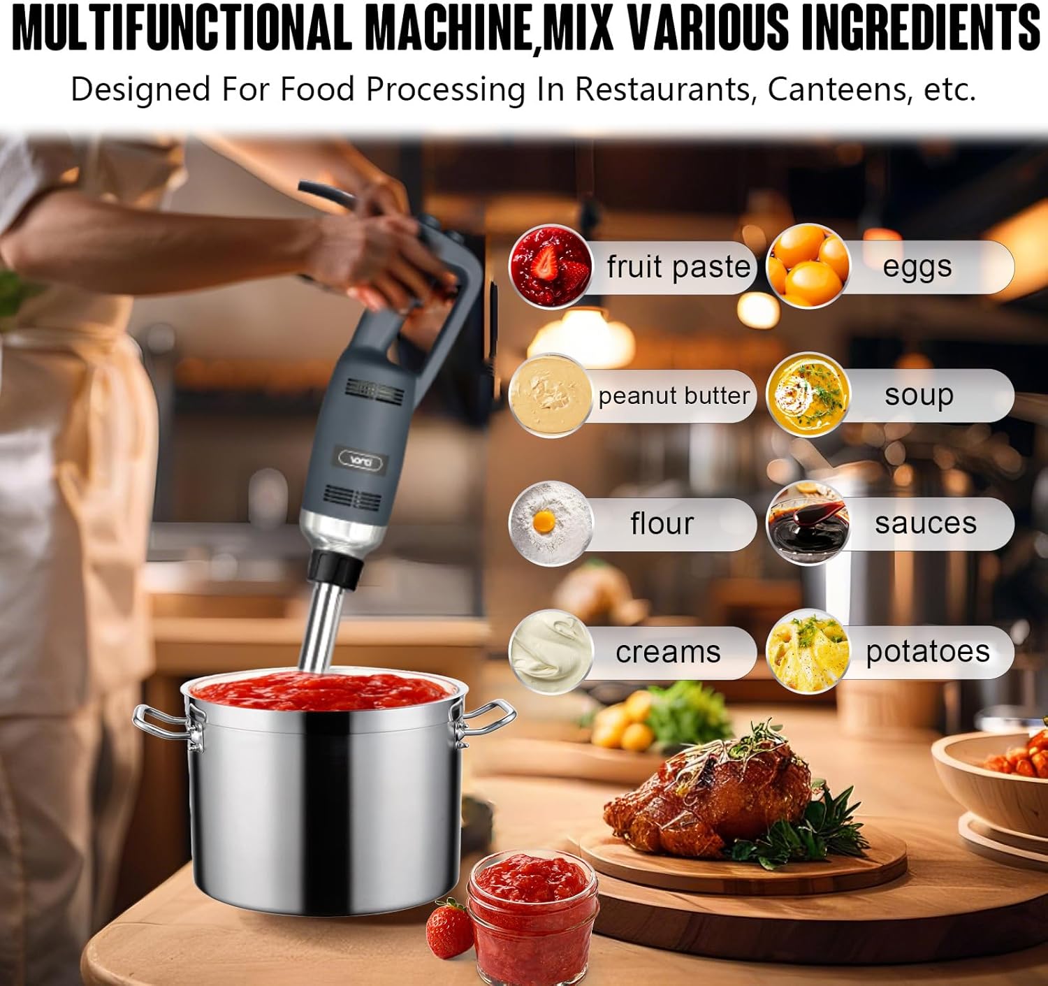 VONCI 500W Commercial Immersion Blender, 16