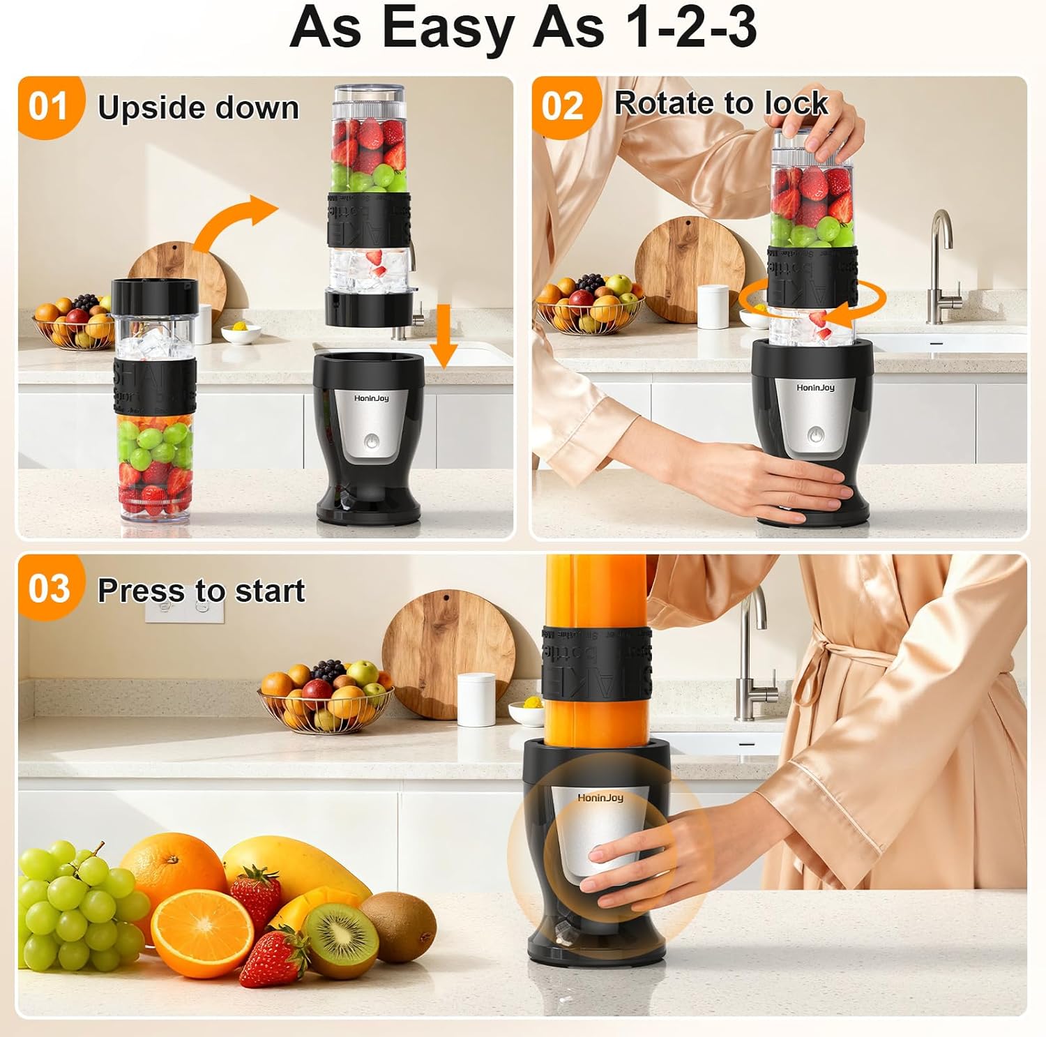 10 In 1 Personal Blender And Grinder Combofor Kitchen, Smoothie Juicer Machines Vegetable And Fruit, For Shakes And Smoothies, Smoothies Maker With 2 Portable Cup, Black