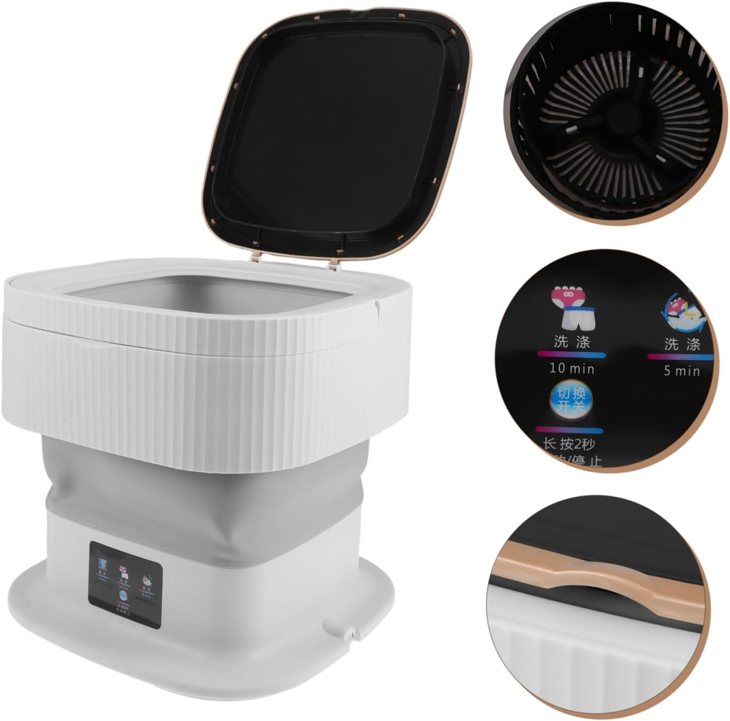 jojofuny Mini Portable Washing Machine Compact Lingerie Washer Dryer for Clothes Socks and Underclothes Travel Laundry for Camping and Apartment Use