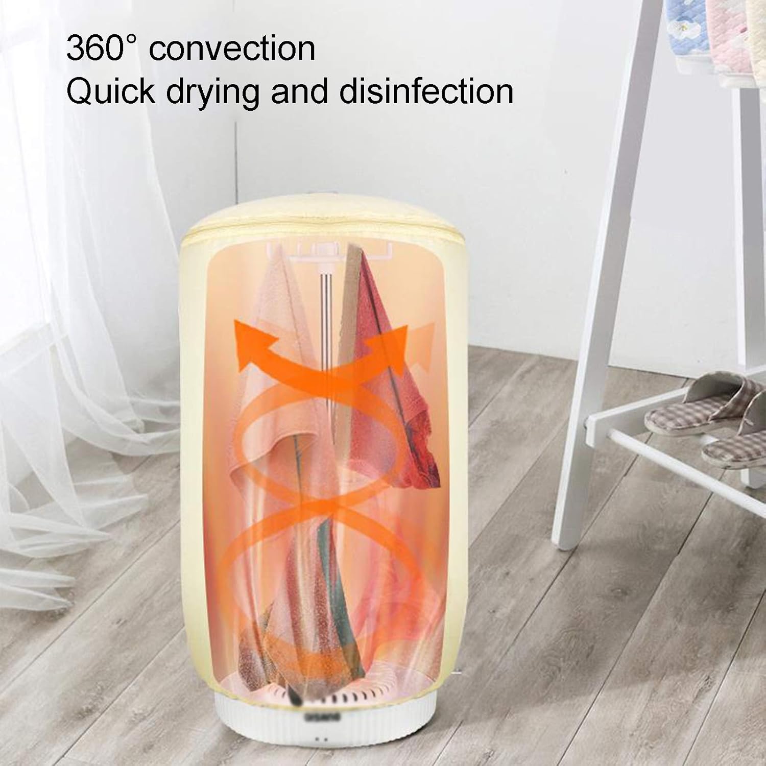 Portable Clothes Dryer,450W Drying Clothes Rack with 500g Heavy Loading, Folding Dryer with Energy Saving & Quick Dry, Digital Automatic Timer with Home Use,Pink