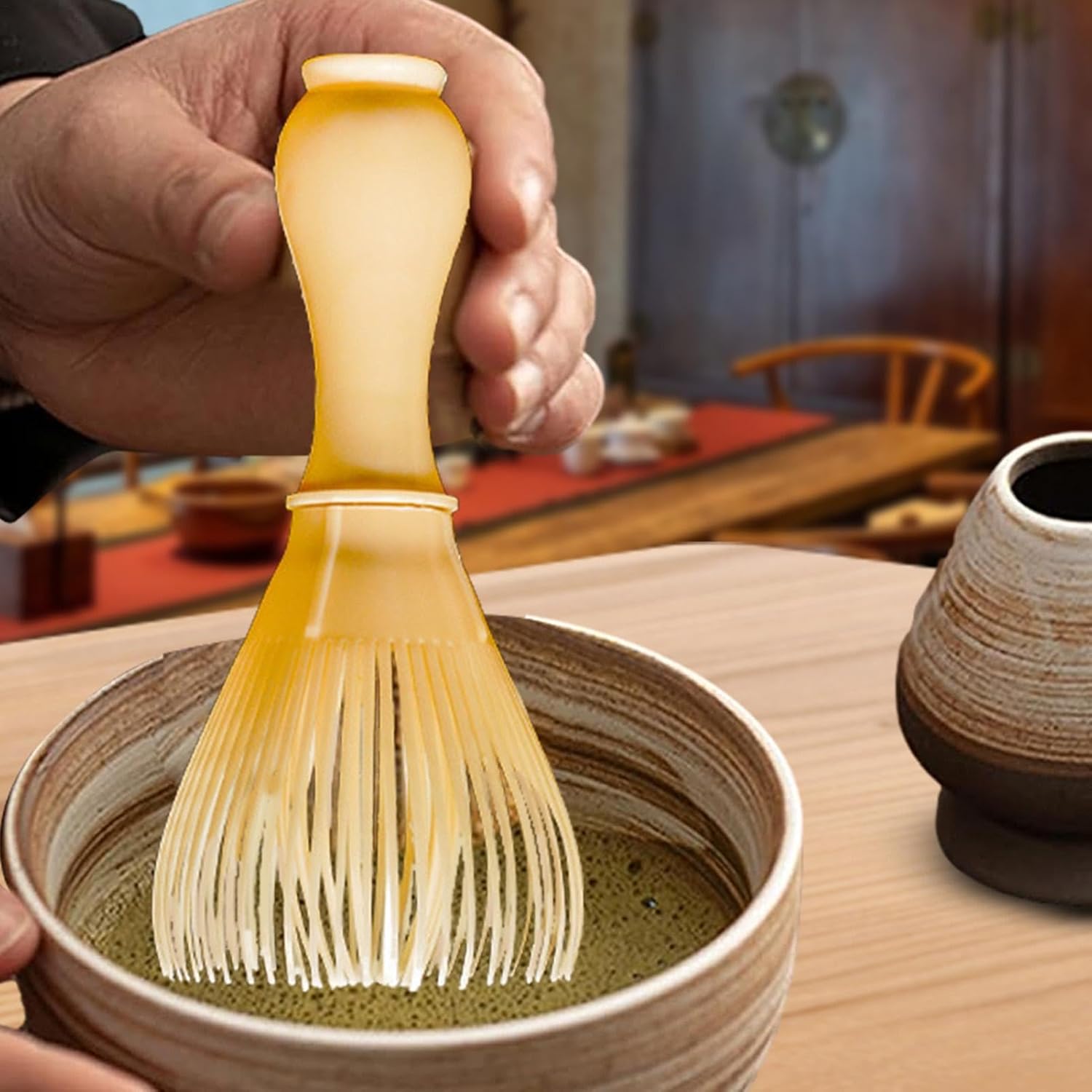 Whisk for Matcha - Handcrafted Wooden Matcha Whisk - Professional Matcha Accessory, Matcha Whisker, Practical Traditional Japanese Matcha Stirrer Blender for Household Daily Use