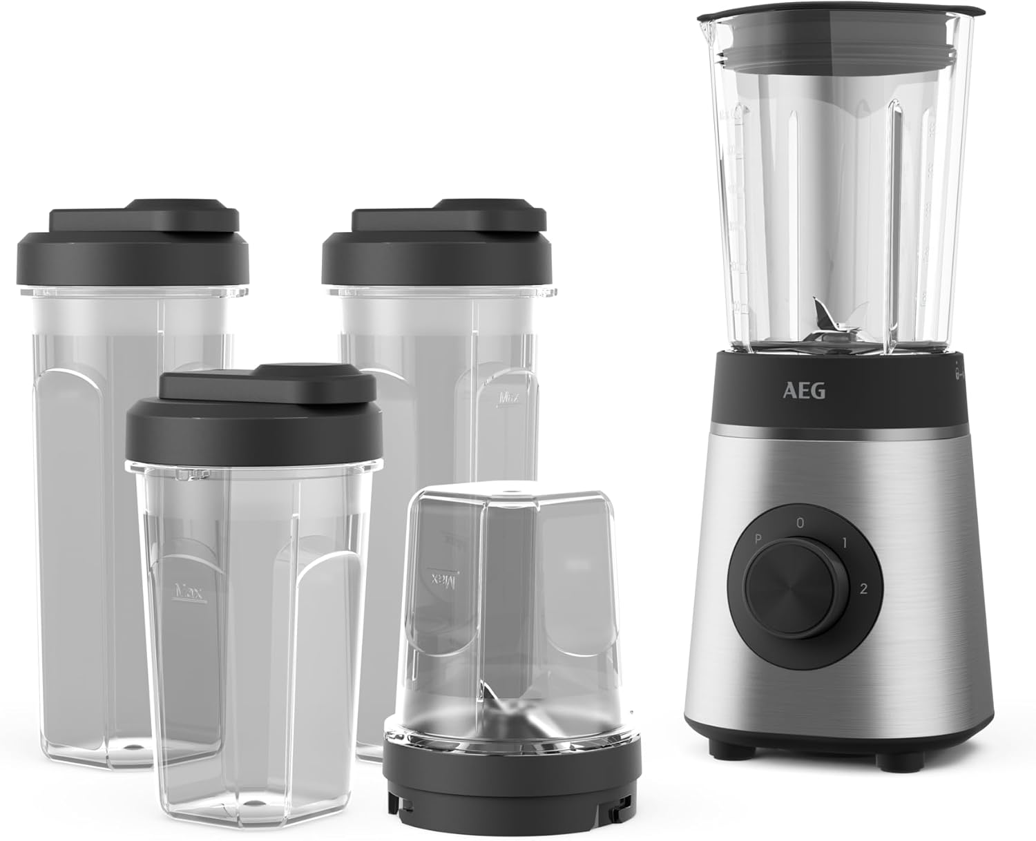 AEG Blender CB4-1-6ST Deli 4 stainless steel/350 watts/23,000 revolutions/minute/600ml jug/dishwasher safe/stainless steel