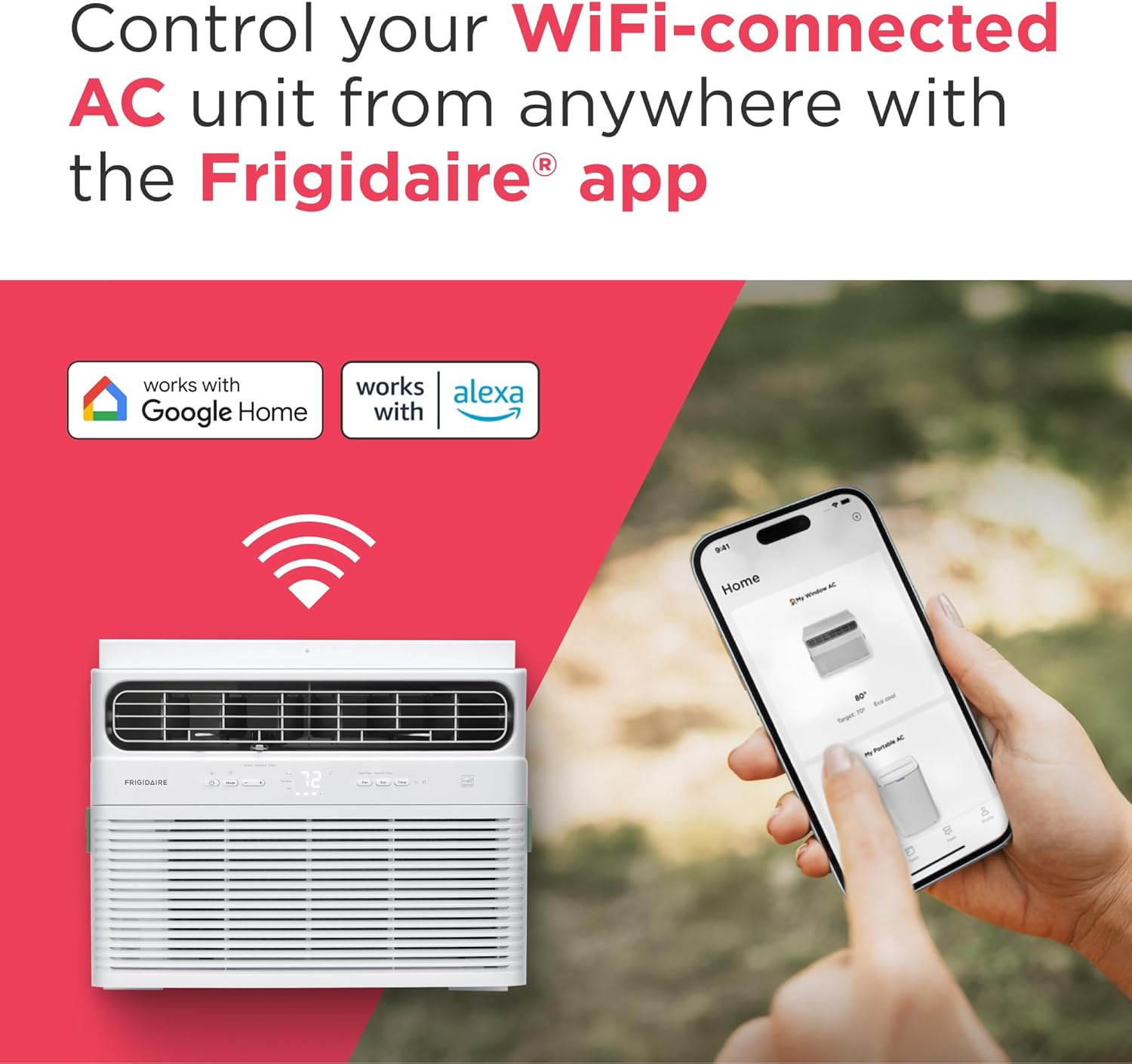 Frigidaire 14,000 BTU Smart Inverter Window Air Conditioner with Wi-Fi and Energy Star Certification, Cools Up to 700 Sq. Ft., Ultra Quiet Operation, White