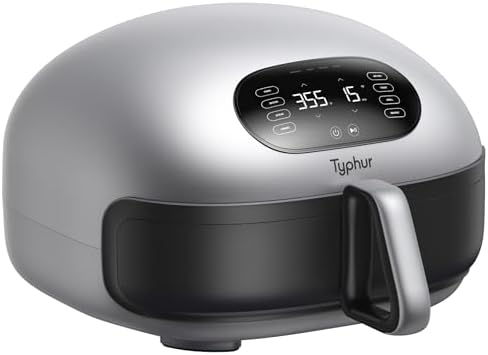 Typhur Dome 2 AI Upgraded Air Fryer, Extra Large Airfryer with Superior Airflow, Self-cleaning Smart Digital Fryer with PFAS free Basket for Quick Easy Meals, Fits a 12