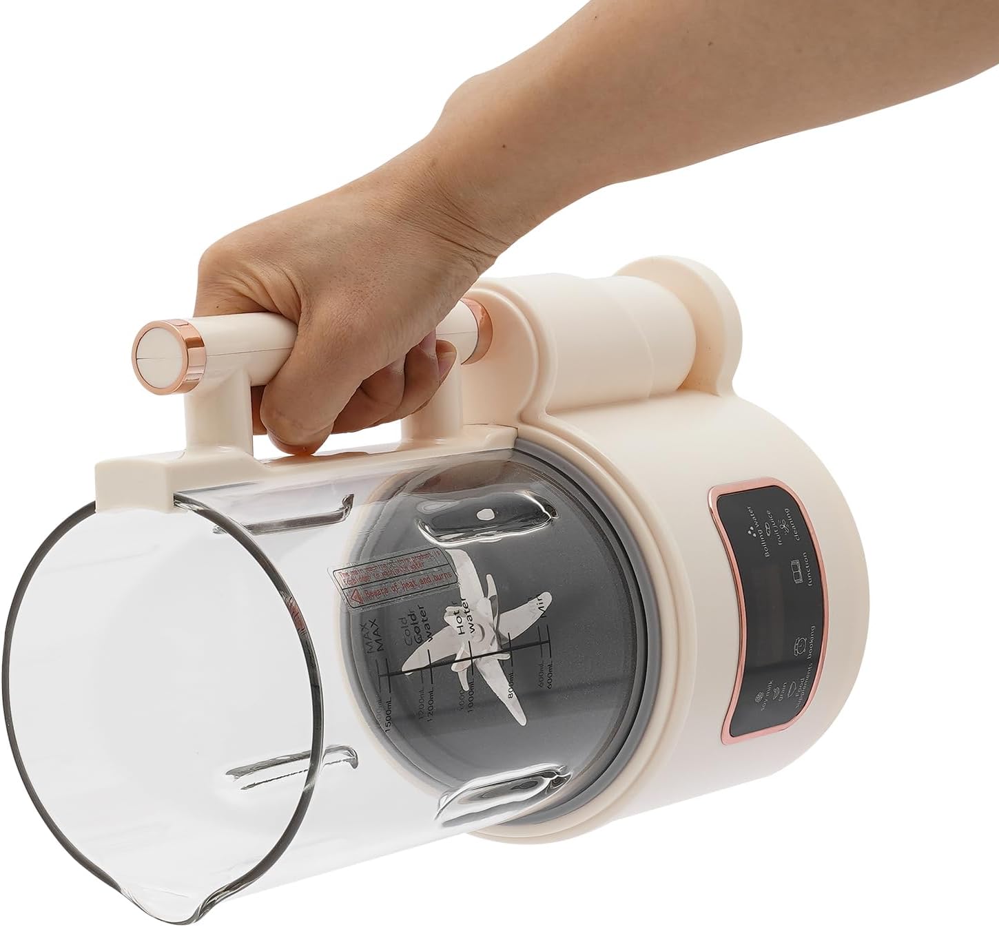 50oz Nut Milk Maker Machine, Automatic Soy Milk Maker with Auto Clean, Boil Water, Delay Start, Keep Warm, Homemade Plant-Based Oat, Multi-Function Blender