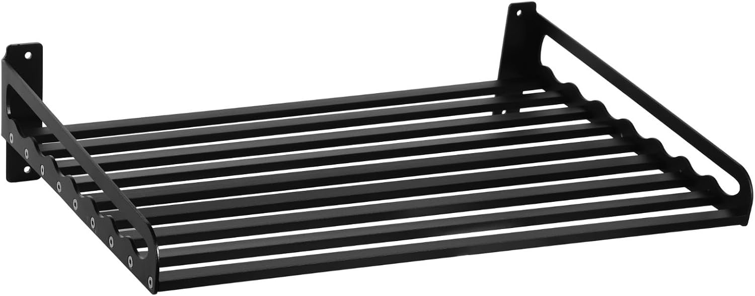 Kitchen Wall-Mounted Microwave Oven Rack, 23.6 X 15.6 Inches for Pans, Pots, and Small Appliances