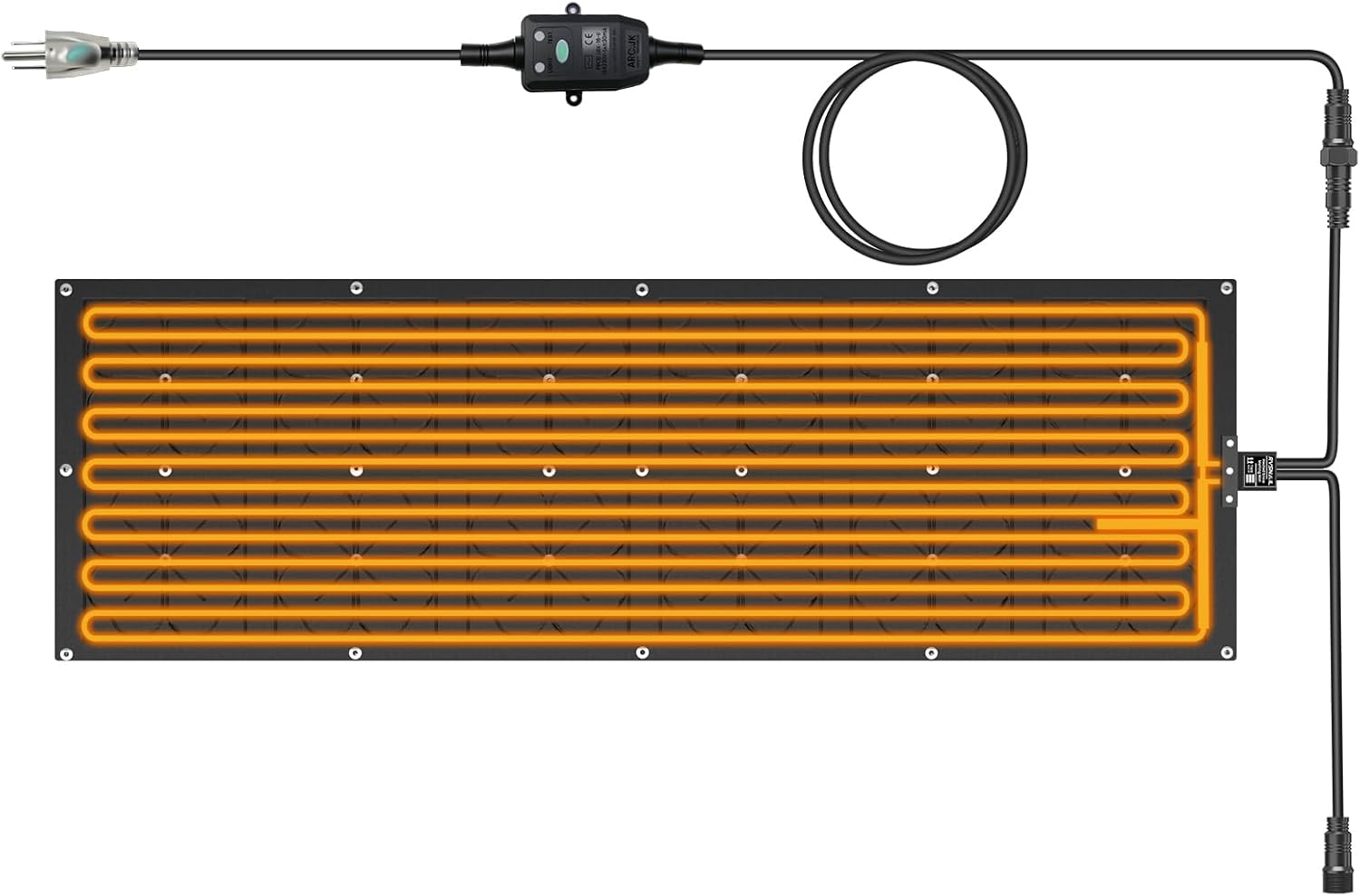 20x60in Heated Snow Melting Mats, 7mm Thickening No-Slip Rubber Snow Melting Mats Outdoor, Electric Snow and Ice Removal Mats for Winter Walkways, Decks, Sidewalks, Stairs, Steps, Doorways, Driveway