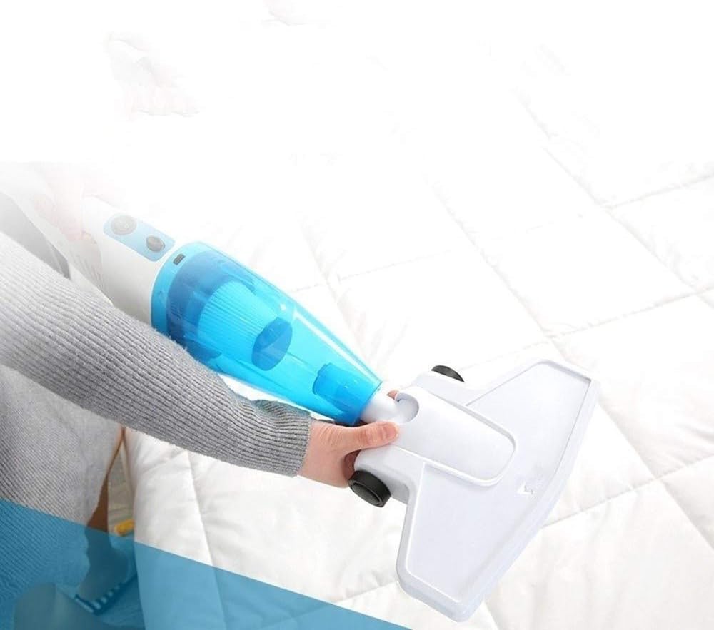 Hard Floor Vacuum Handheld Pusher Dual-Purpose Vacuum Cleaner Vertical Mite Sweeper (Color : Blue)