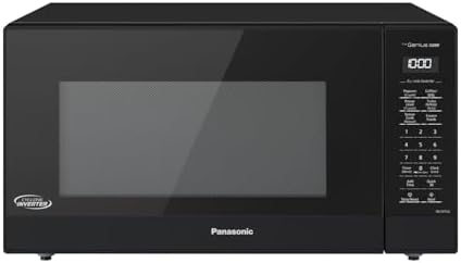 Panasonic NN-SN75LB cu.ft Cyclonic Inverter Countertop Microwave Oven 1250Watt Power with Genius Sensor Cooking, 1.6 cft, Black