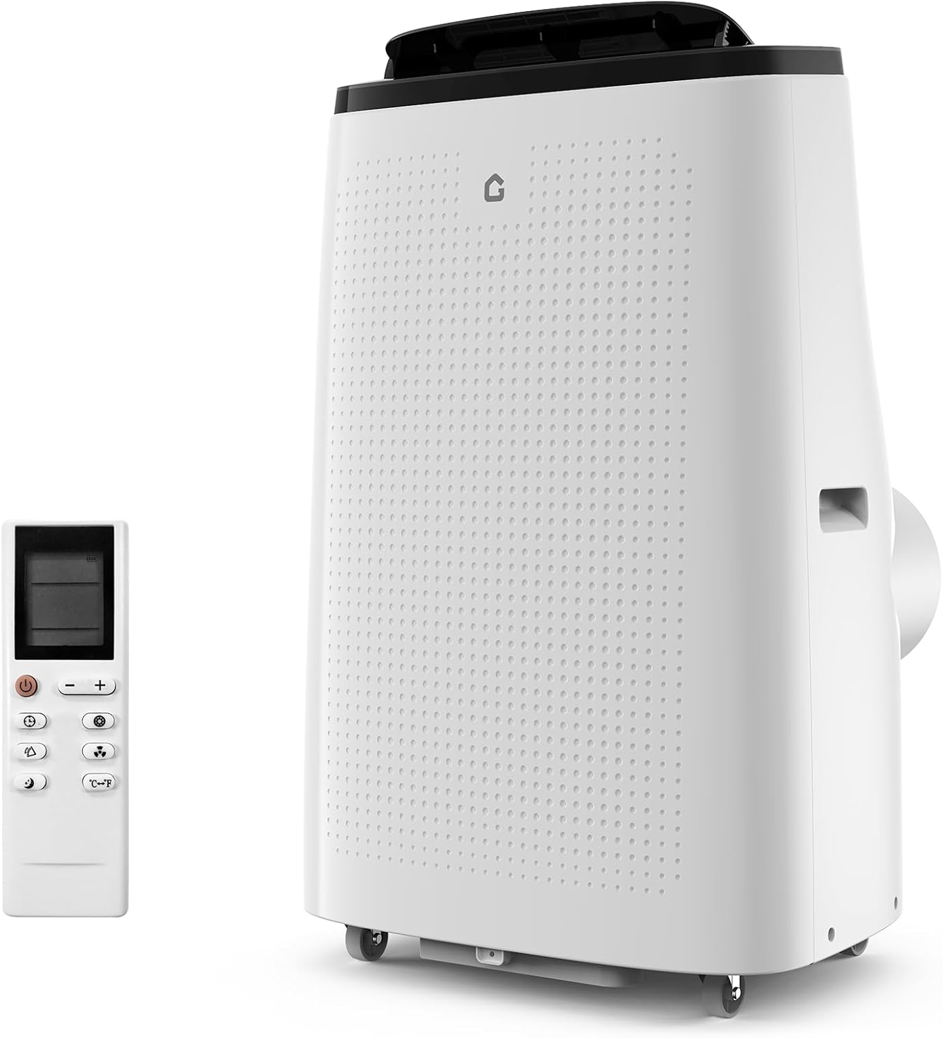 14,000 BTUs Portable Air Conditioner with 3-in-1 Room AC Unit for 750 Sq. Ft, 50dB Ultra Quiet, Window Kits Included Drainage Pipe & Remote Control, Grey Top Cover