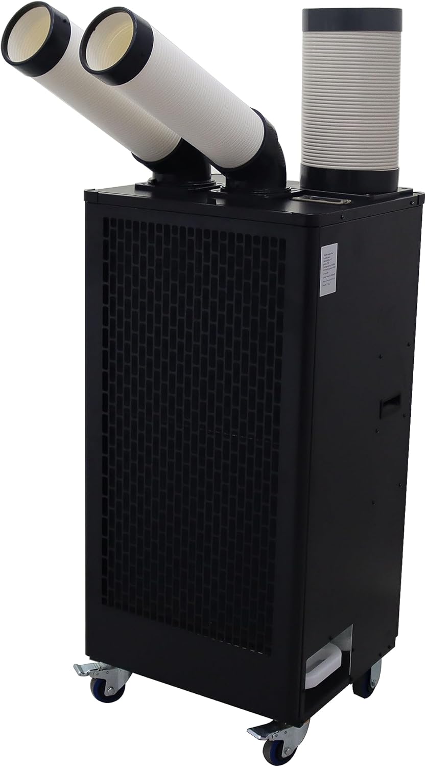 INTSUPERMAI Industrial Air Conditioner Mobile Spot Cooler Air Conditioner Workshop Post Cooling Mobile Air Conditioners Mobile Outdoor Cooling Aircon Two Outlets Mobile Outdoor Cooling Aircon 220V